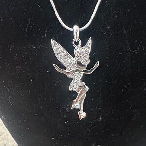 Silver Fairy and Crystal Pendant Necklace
NWOT
